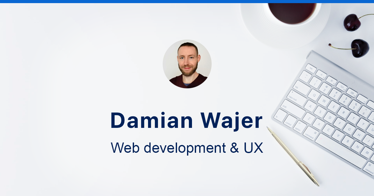 Damian Wajer – Web development & UX